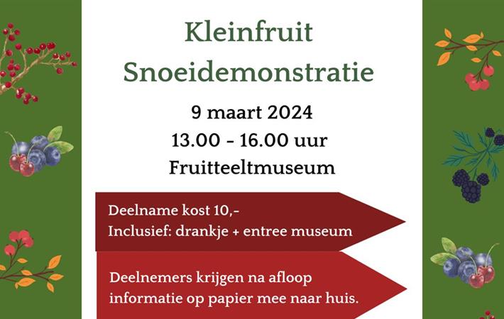 Snoeidemonstratie Kleinfruit - 9 maart - 13.00 tot 16.00