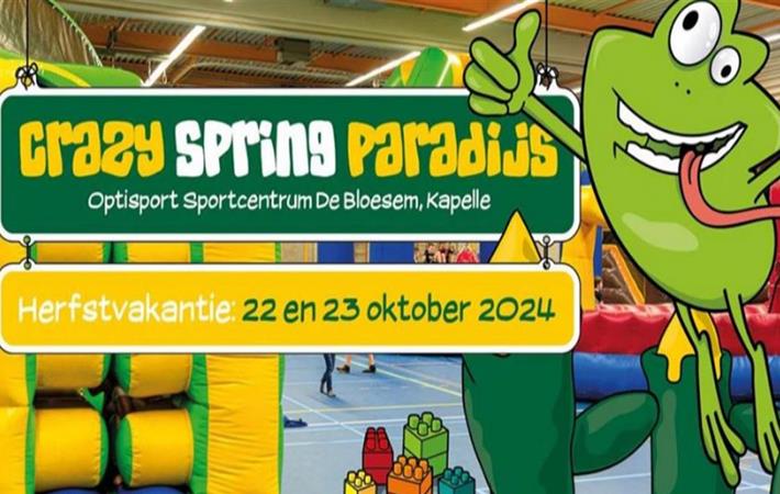 Het Crazy Springparadijs komt naar de sporthal in de herfstvakantie 