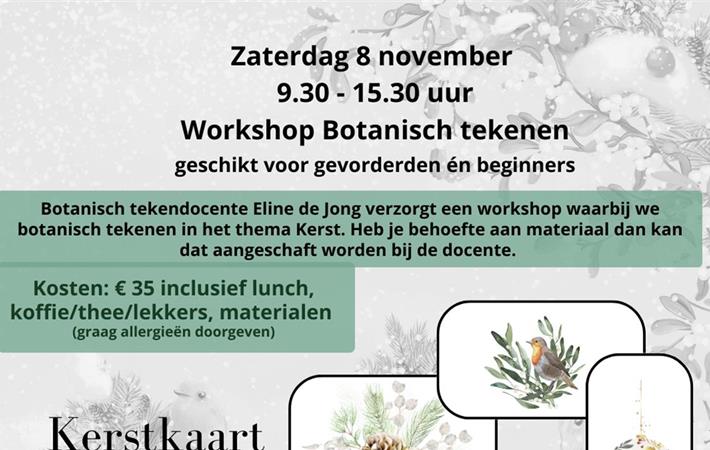 Workshop Botanisch Tekenen - Kerstkaart
